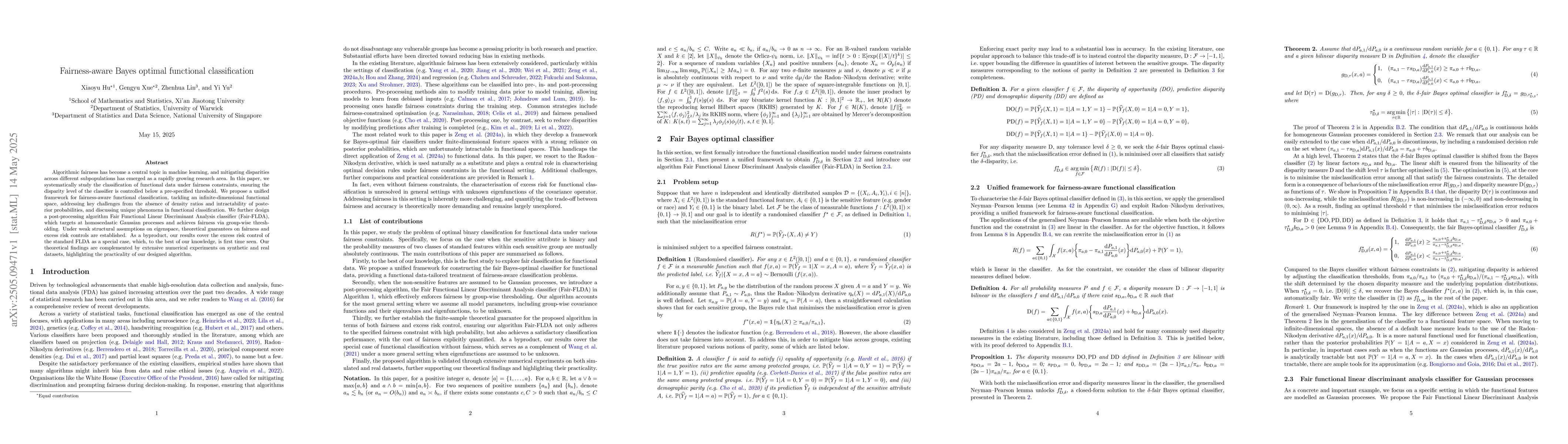 Thumbnail for Fairness-aware Bayes optimal functional classification