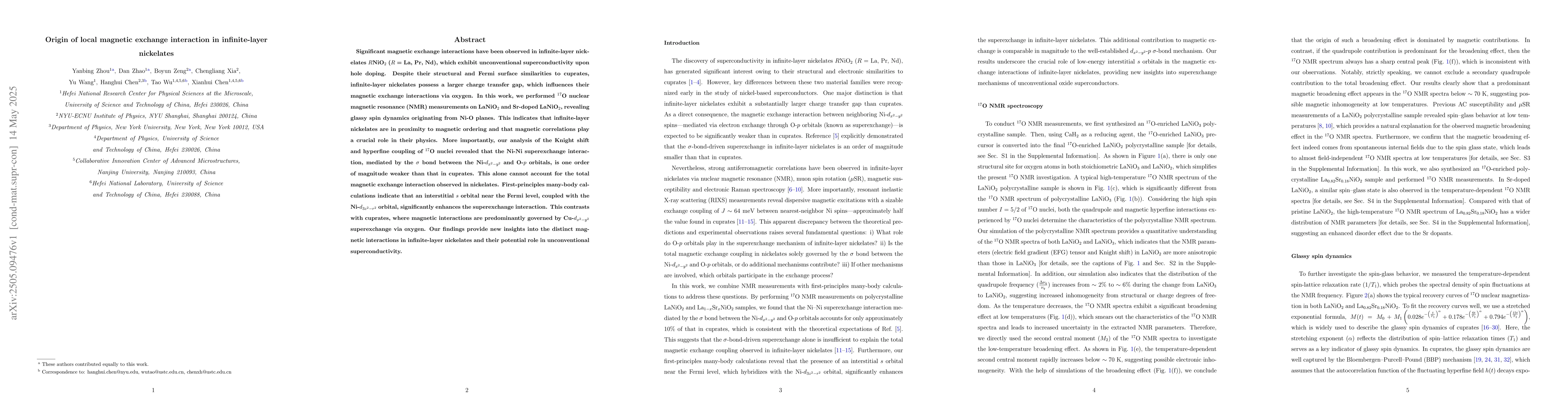 Thumbnail for Origin of local magnetic exchange interaction in infiite-layer
  nickelates