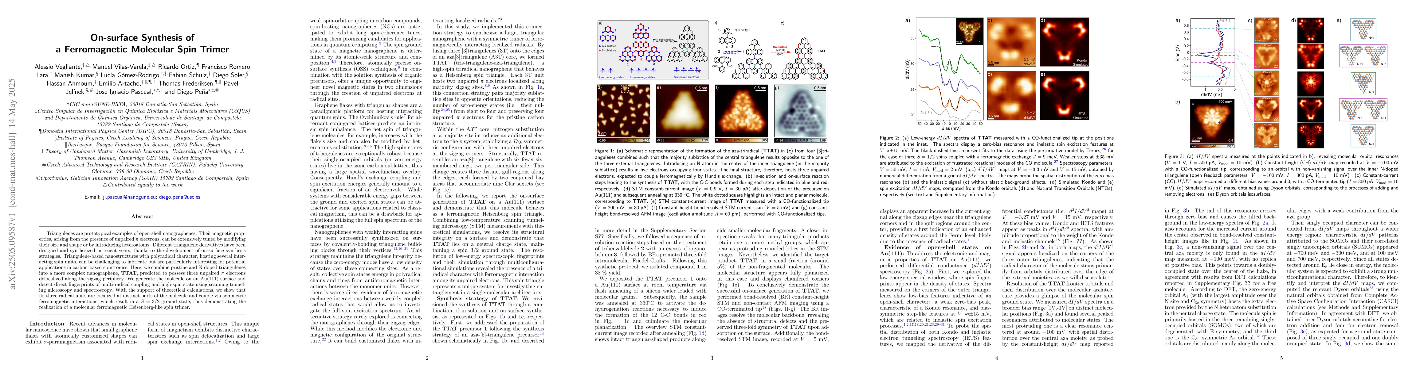 Thumbnail for On-surface Synthesis of a Ferromagnetic Molecular Spin Trimer