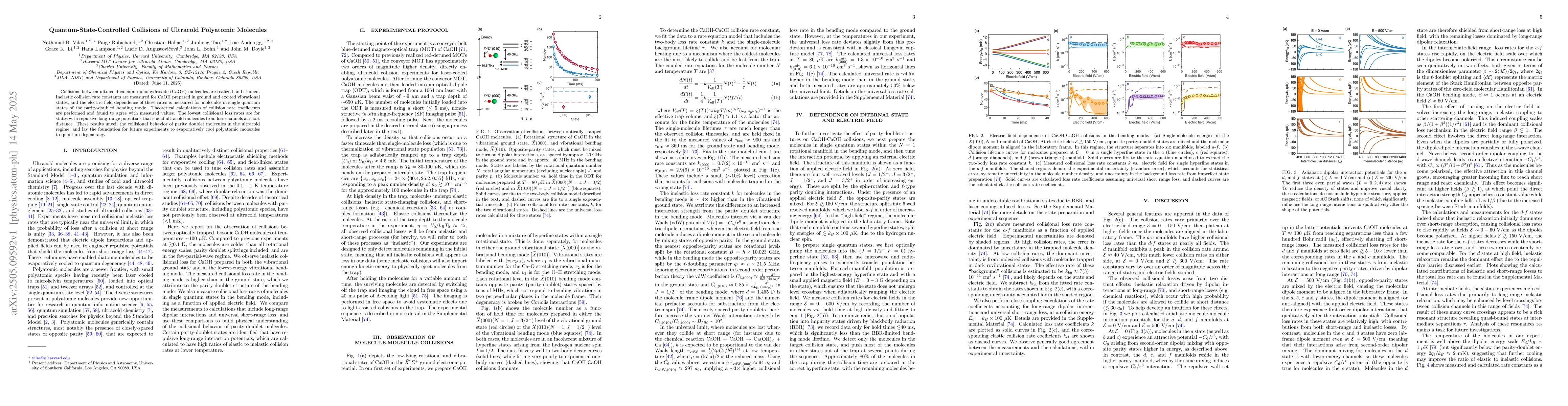 Thumbnail for Quantum-State-Controlled Collisions of Ultracold Polyatomic Molecules
