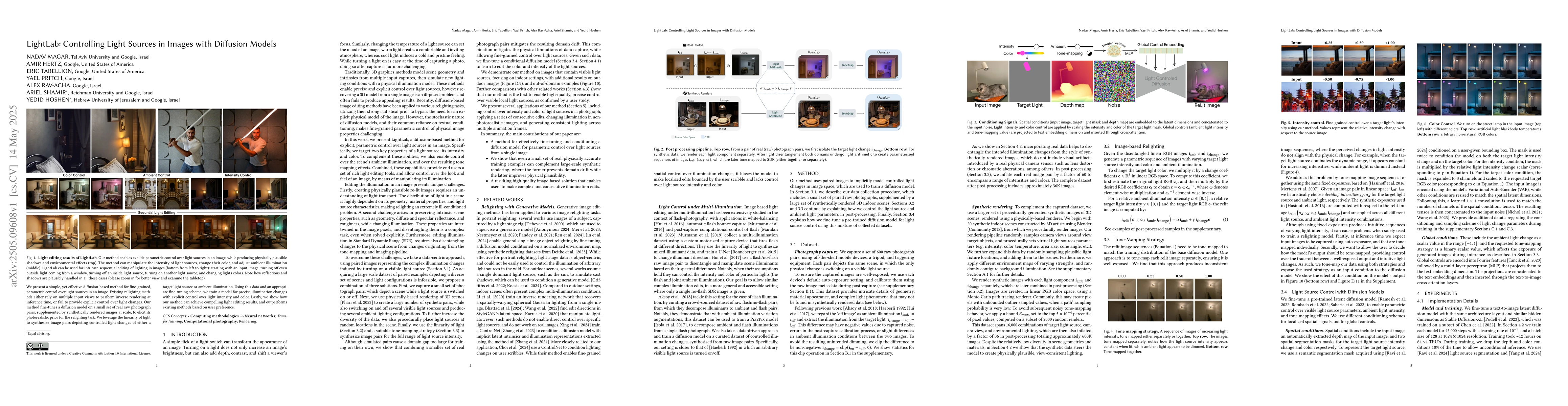 Thumbnail for LightLab: Controlling Light Sources in Images with Diffusion Models