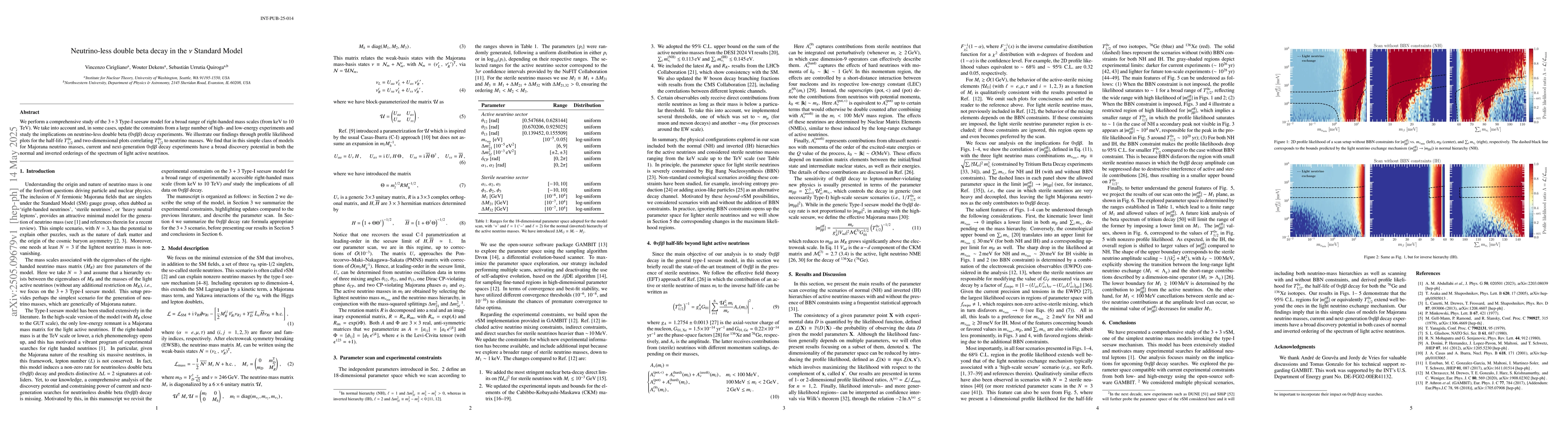 Thumbnail for Neutrino-less double beta decay in the $ν$ Standard Model