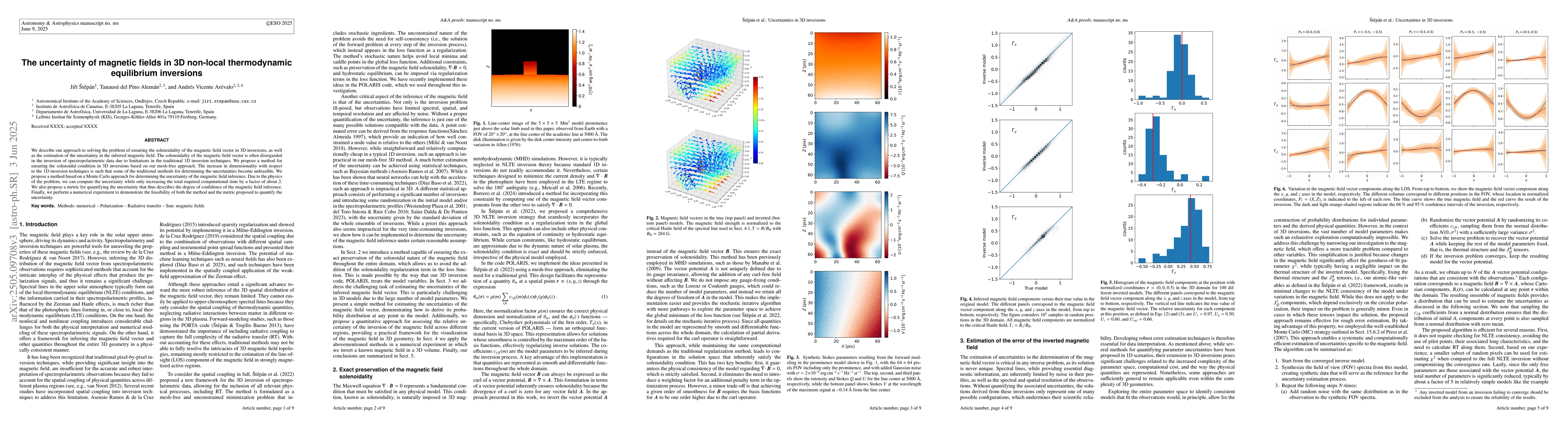 Thumbnail for Uncertainty of magnetic field in 3D NLTE inversions