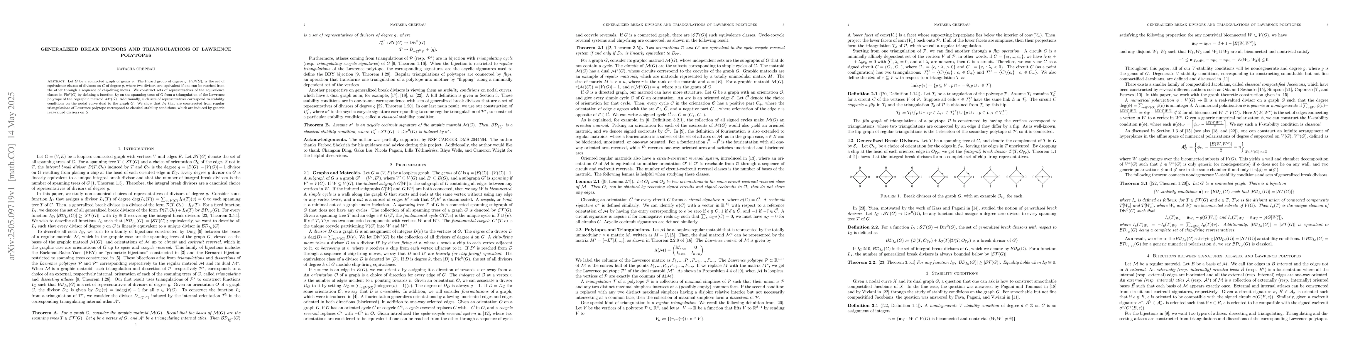 Thumbnail for Generalized break divisors and triangulations of Lawrence polytopes