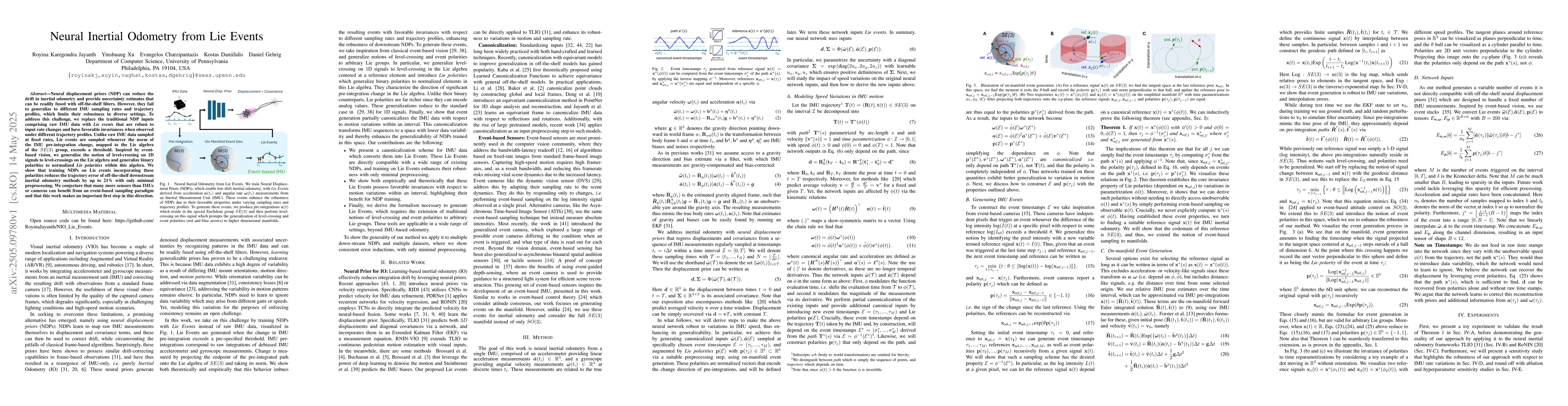 Thumbnail for Neural Inertial Odometry from Lie Events
