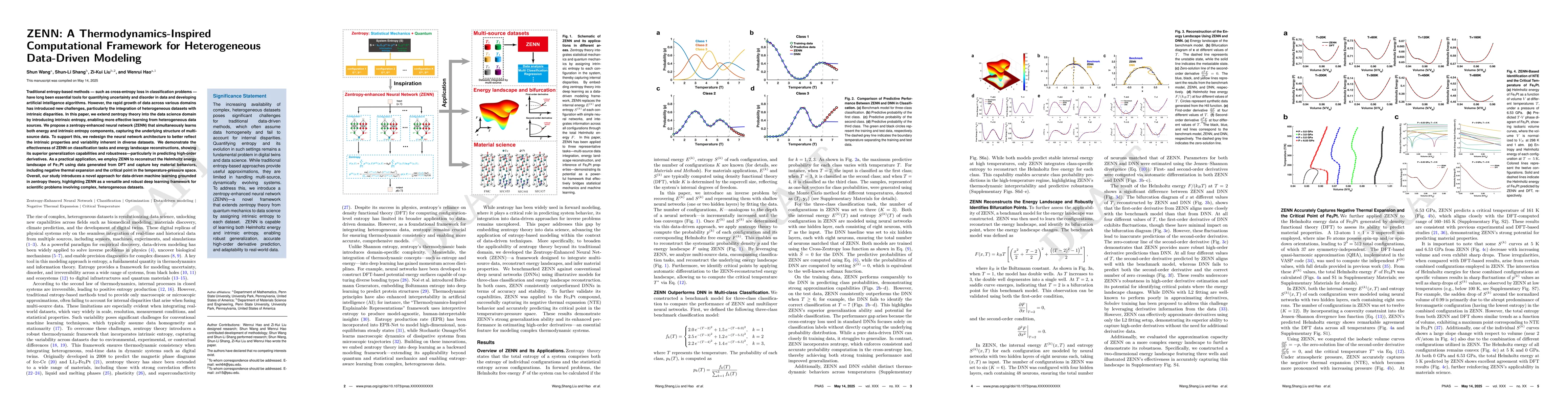 Thumbnail for ZENN: A Thermodynamics-Inspired Computational Framework for
  Heterogeneous Data-Driven Modeling