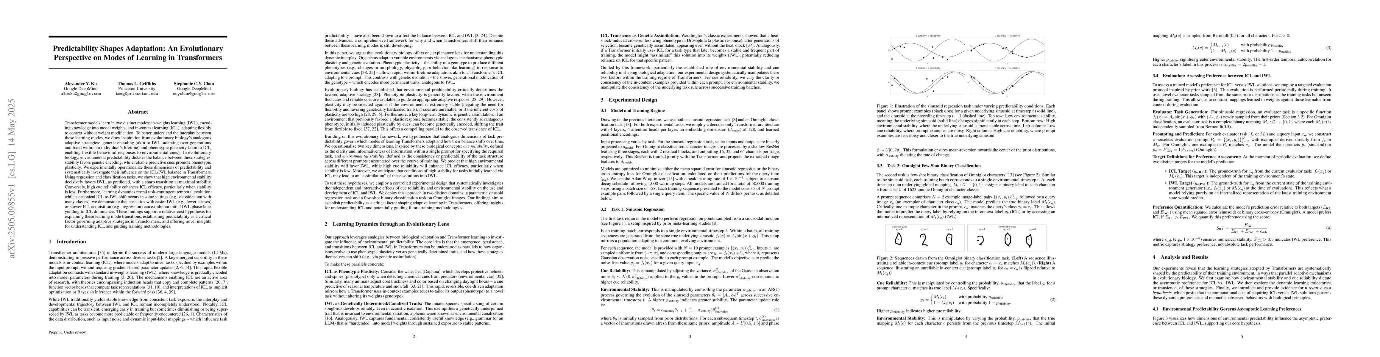 Thumbnail for Predictability Shapes Adaptation: An Evolutionary Perspective on Modes
  of Learning in Transformers