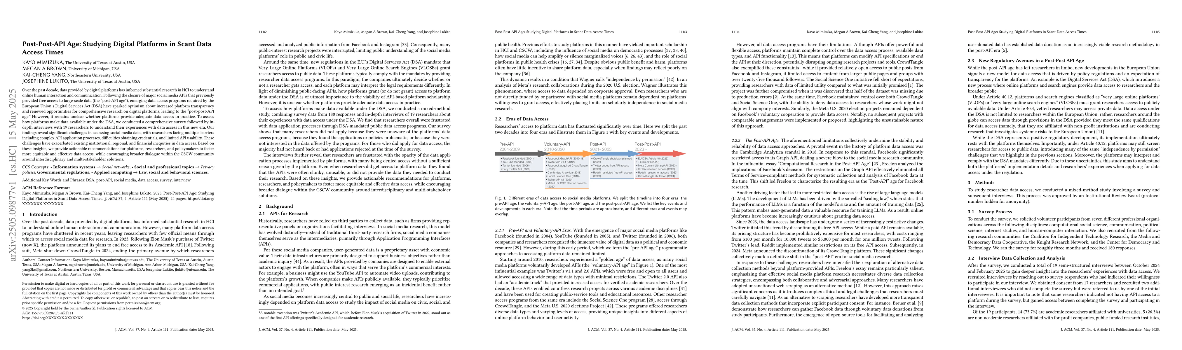 Thumbnail for Post-Post-API Age: Studying Digital Platforms in Scant Data Access Times