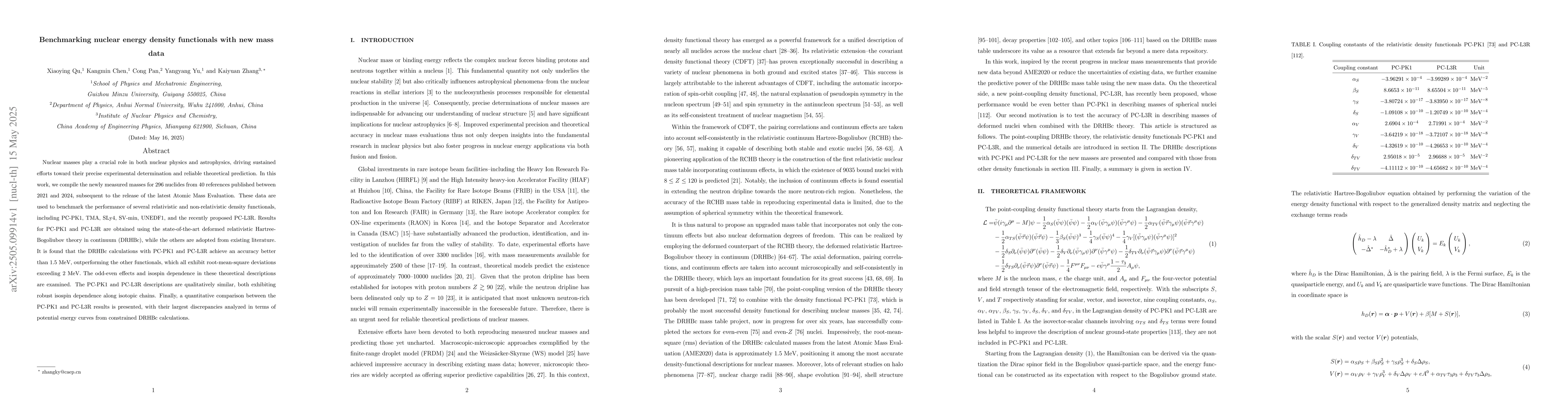 Thumbnail for Benchmarking nuclear energy density functionals with new mass data