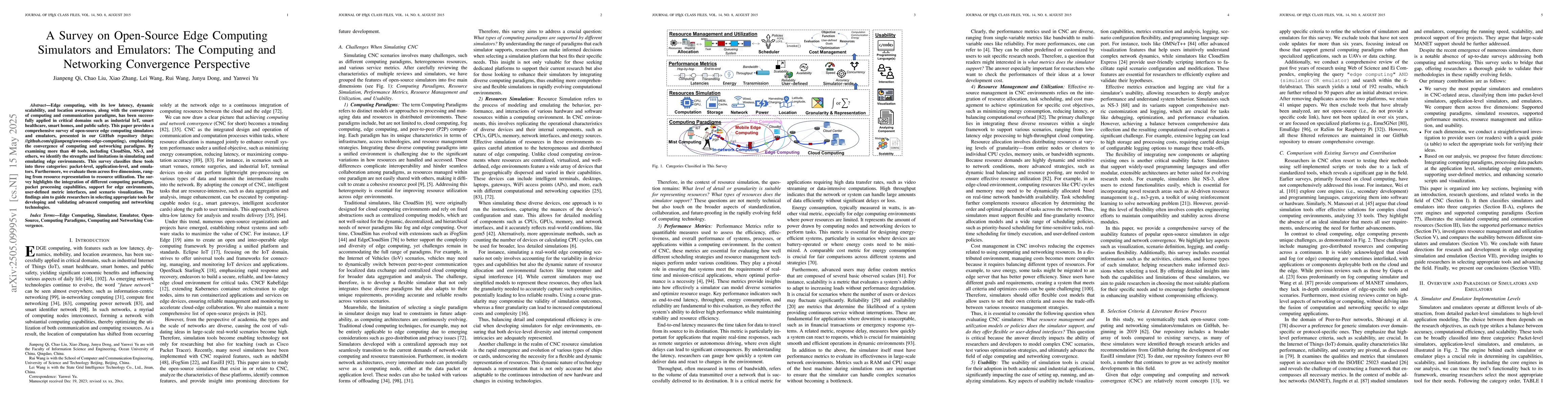 Thumbnail for A Survey on Open-Source Edge Computing Simulators and Emulators: The
  Computing and Networking Convergence Perspective