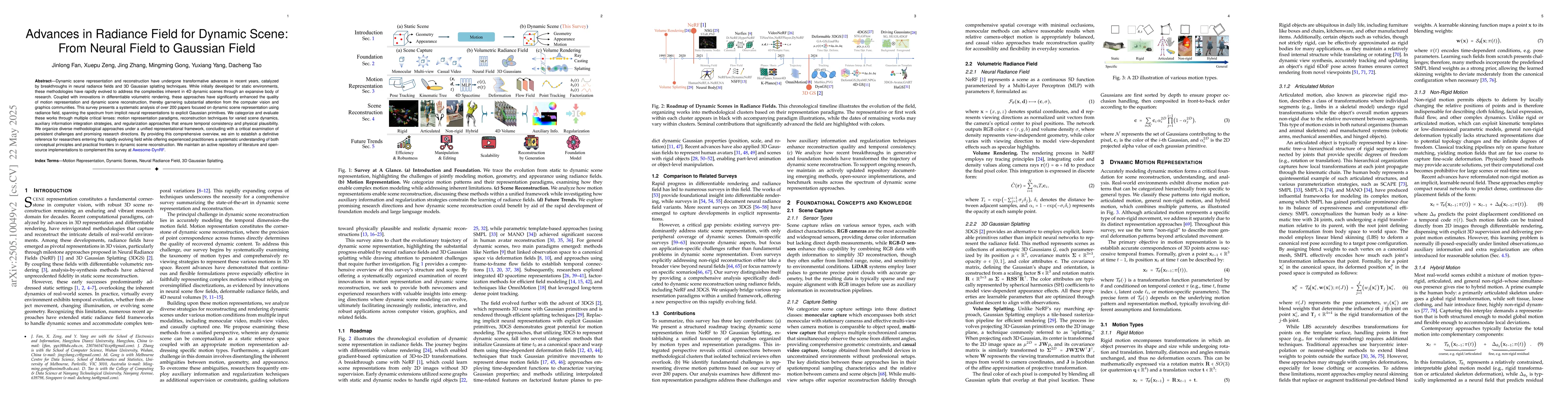 Thumbnail for Advances in Radiance Field for Dynamic Scene: From Neural Field to
  Gaussian Field