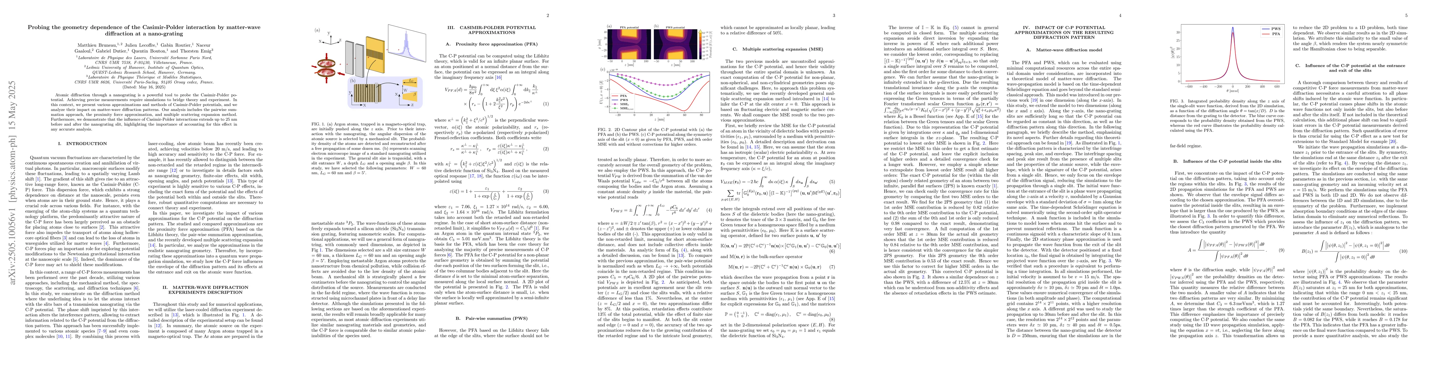 Thumbnail for Probing the geometry dependence of the Casimir-Polder interaction by
  matter-wave diffraction at a nano-grating