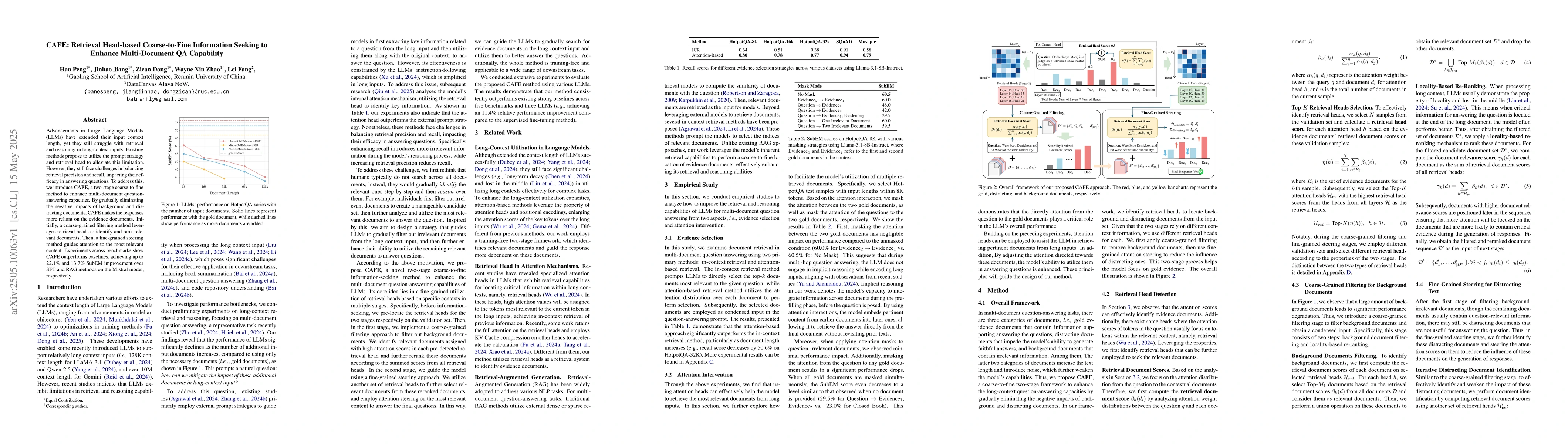 Thumbnail for CAFE: Retrieval Head-based Coarse-to-Fine Information Seeking to Enhance
  Multi-Document QA Capability