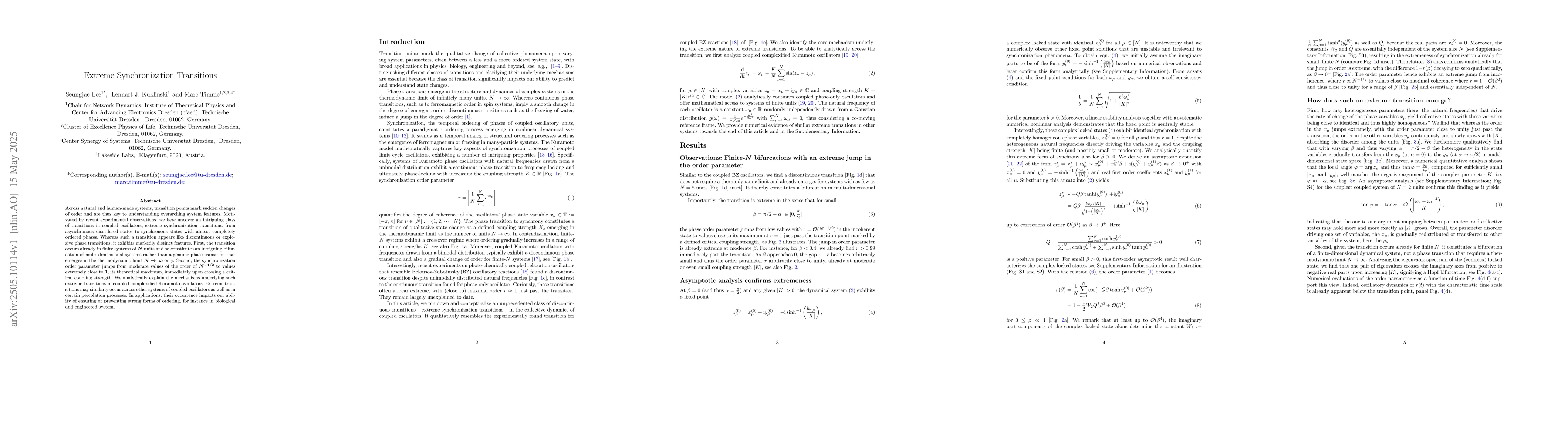 Thumbnail for Extreme Synchronization Transitions