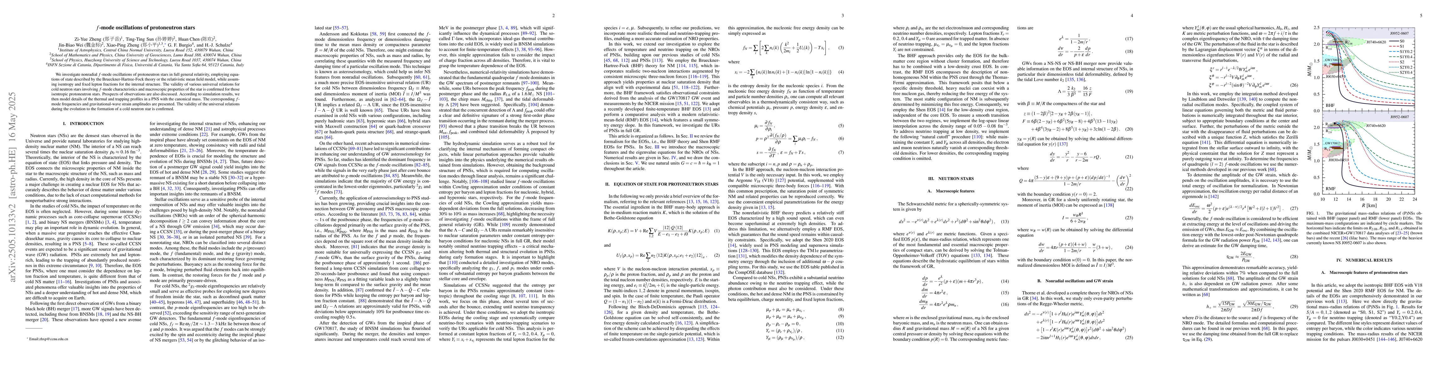 Thumbnail for $f$-mode oscillations of protoneutron stars