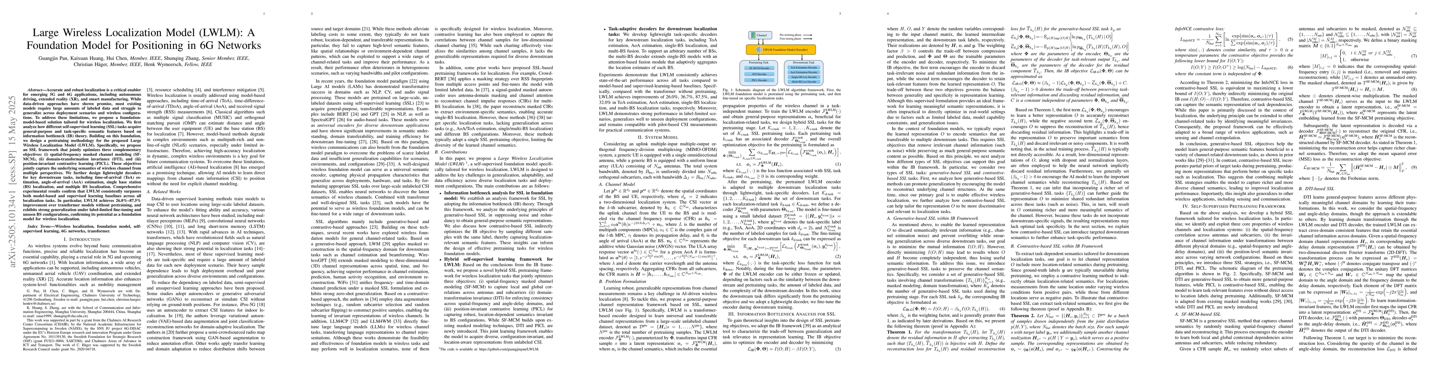 Thumbnail for Large Wireless Localization Model (LWLM): A Foundation Model for
  Positioning in 6G Networks