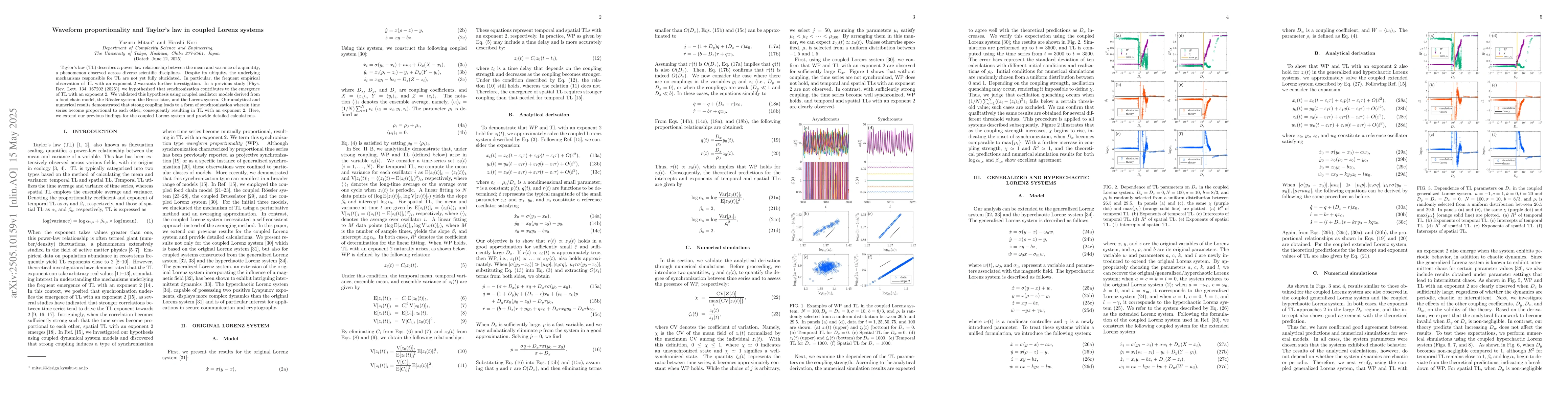 Thumbnail for Waveform proportionality and Taylor's law in coupled Lorenz systems