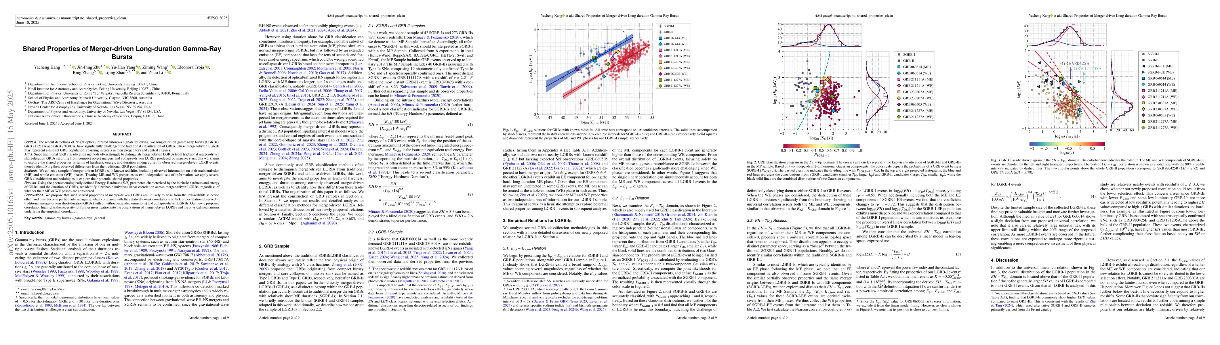 Thumbnail for Shared Properties of Merger-driven Long-duration Gamma-Ray Bursts