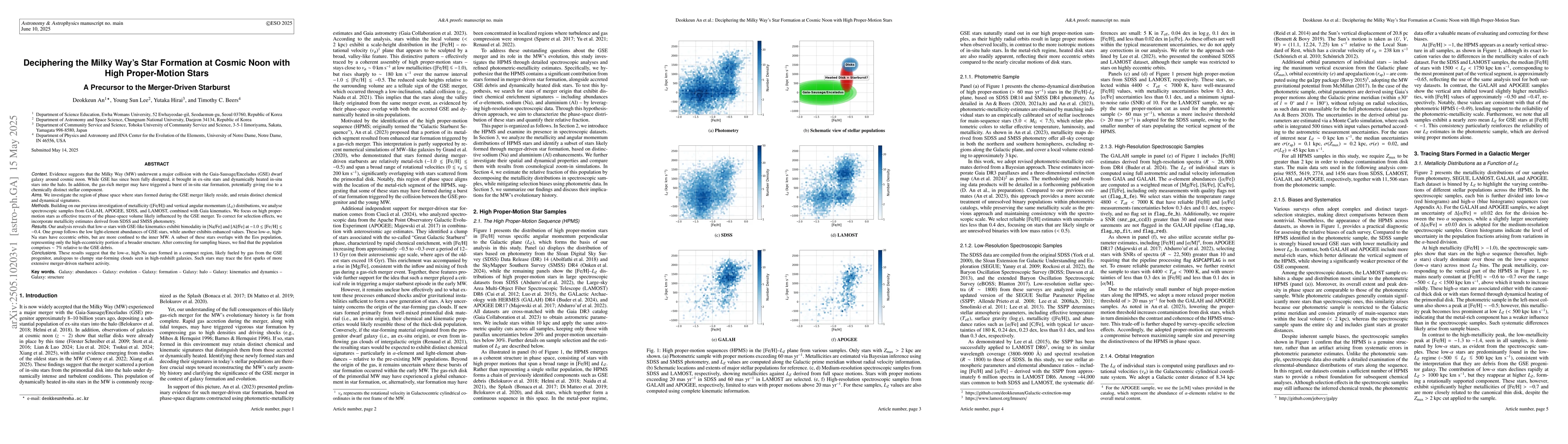 Thumbnail for Deciphering the Milky Way's Star Formation at Cosmic Noon with High
  Proper-Motion Stars: A Precursor to the Merger-Driven Starburst