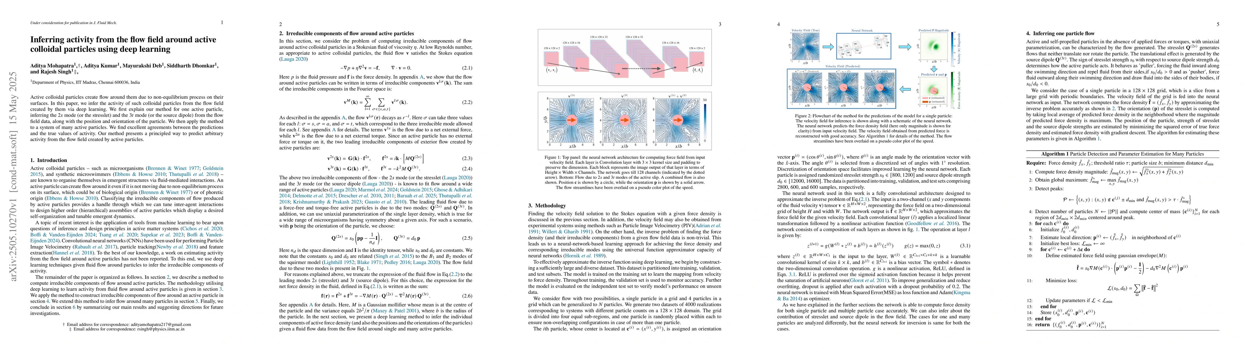Thumbnail for Inferring activity from the flow field around active colloidal particles
  using deep learning