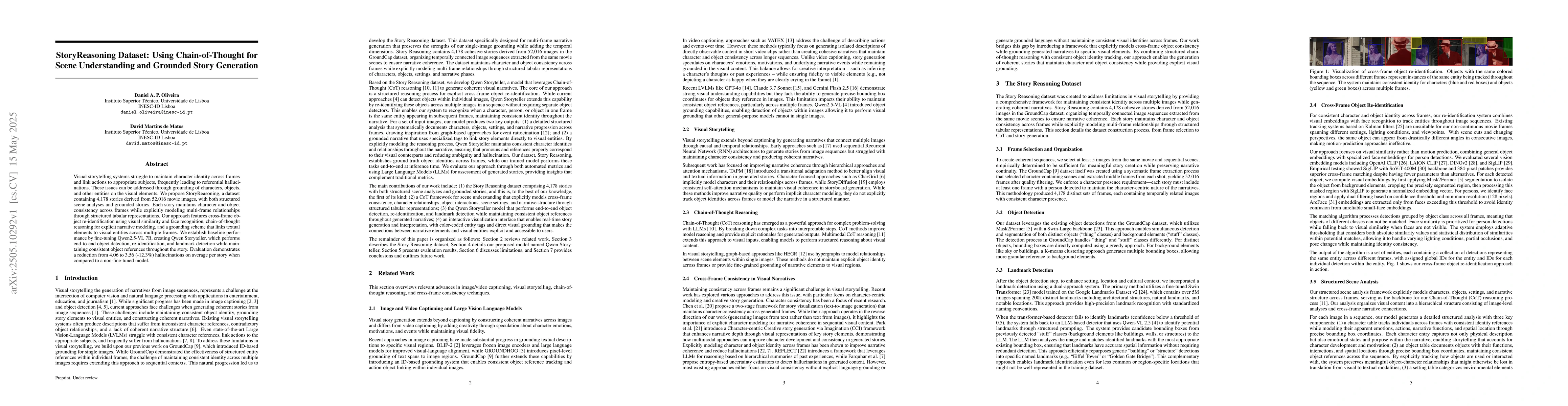 Thumbnail for StoryReasoning Dataset: Using Chain-of-Thought for Scene Understanding
  and Grounded Story Generation