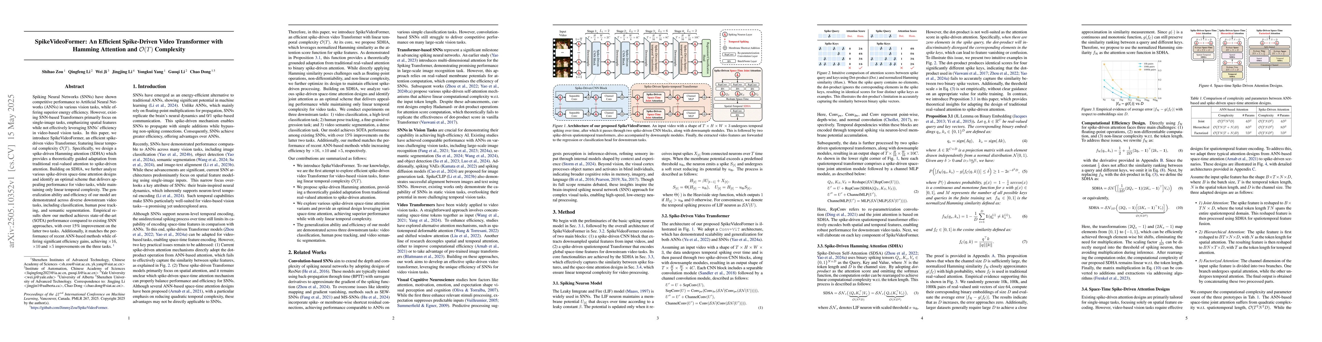 Thumbnail for SpikeVideoFormer: An Efficient Spike-Driven Video Transformer with
  Hamming Attention and $\mathcal{O}(T)$ Complexity