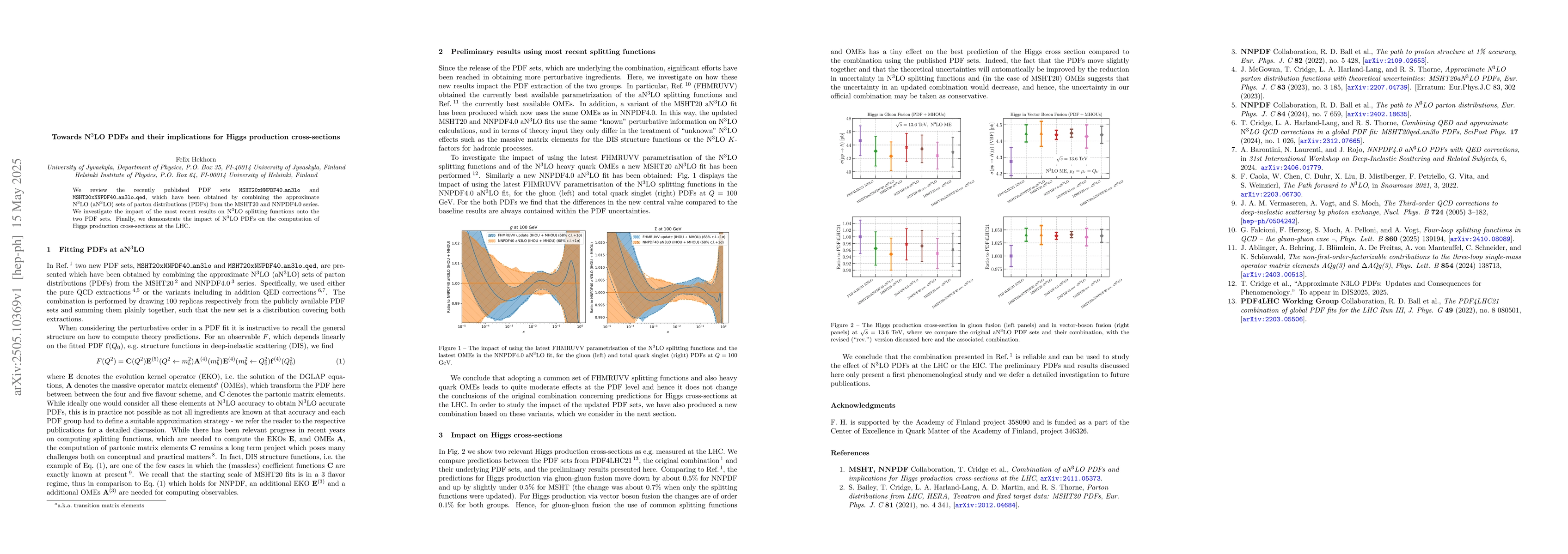 Thumbnail for Towards N$^3$LO PDFs and their implications for Higgs production
  cross-sections