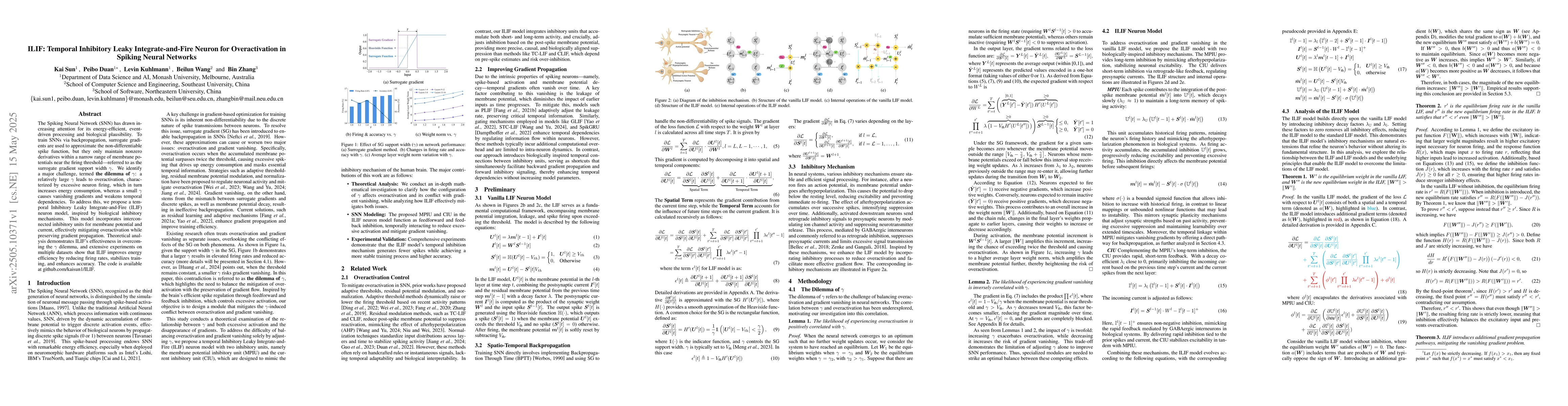 Thumbnail for ILIF: Temporal Inhibitory Leaky Integrate-and-Fire Neuron for
  Overactivation in Spiking Neural Networks