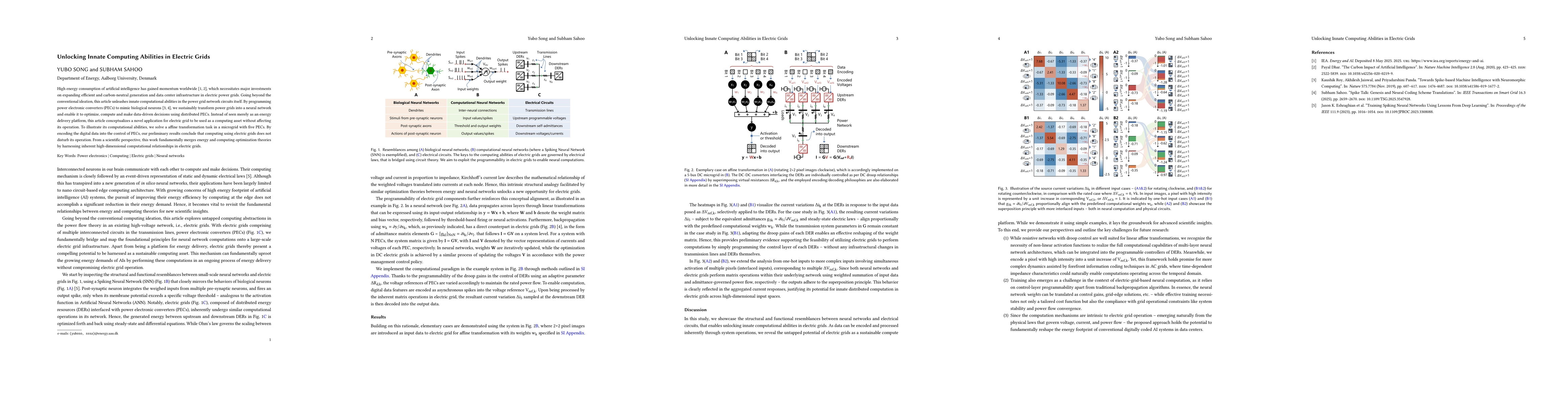 Thumbnail for Unlocking Innate Computing Abilities in Electric Grids