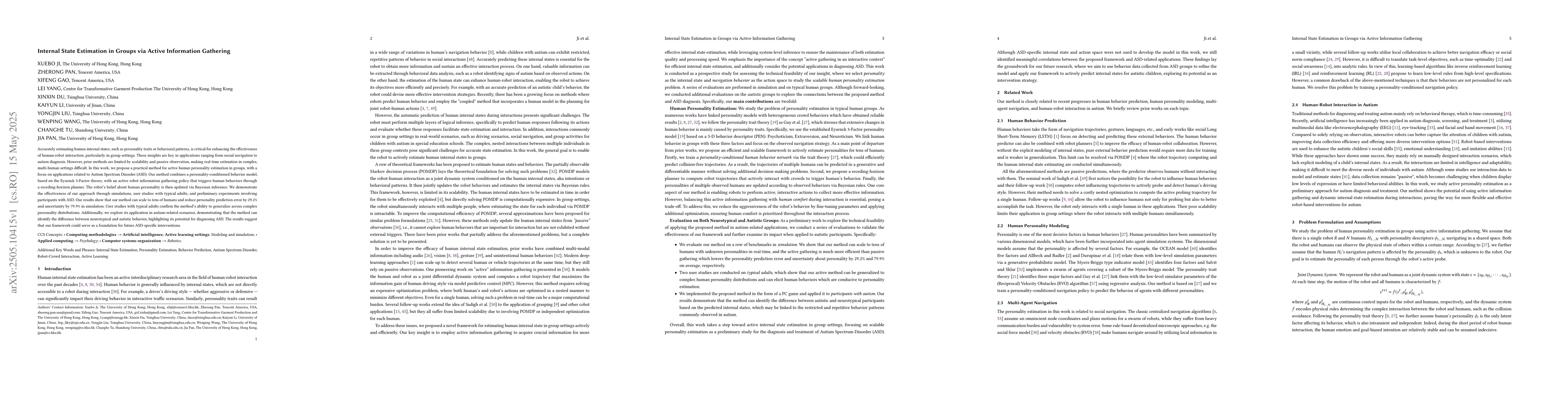 Thumbnail for Internal State Estimation in Groups via Active Information Gathering