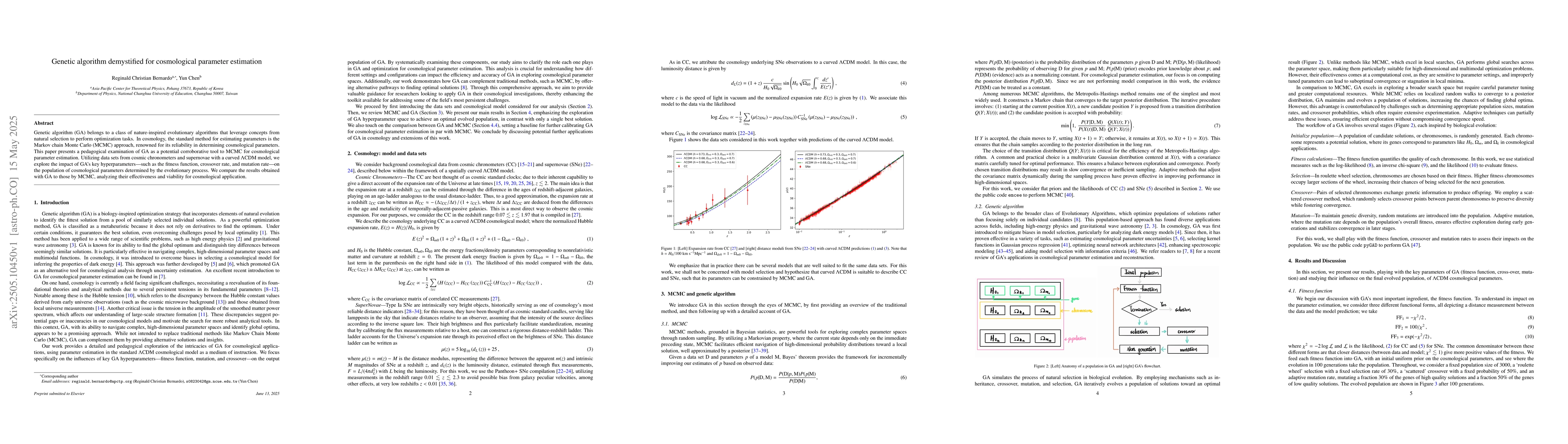 Thumbnail for Genetic algorithm demystified for cosmological parameter estimation