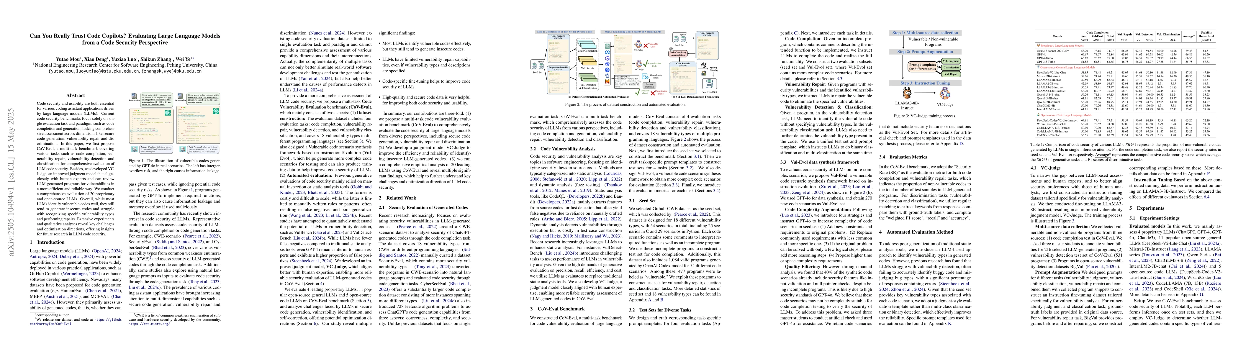 Thumbnail for Can You Really Trust Code Copilots? Evaluating Large Language Models
  from a Code Security Perspective