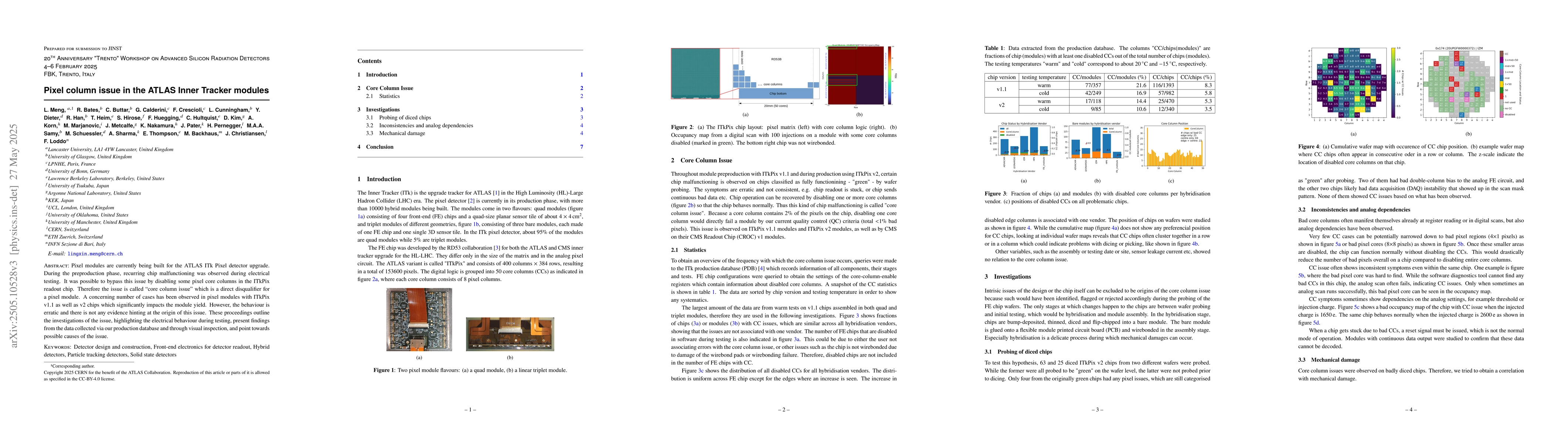 Thumbnail for Pixel column issue in the ATLAS Inner Tracker modules