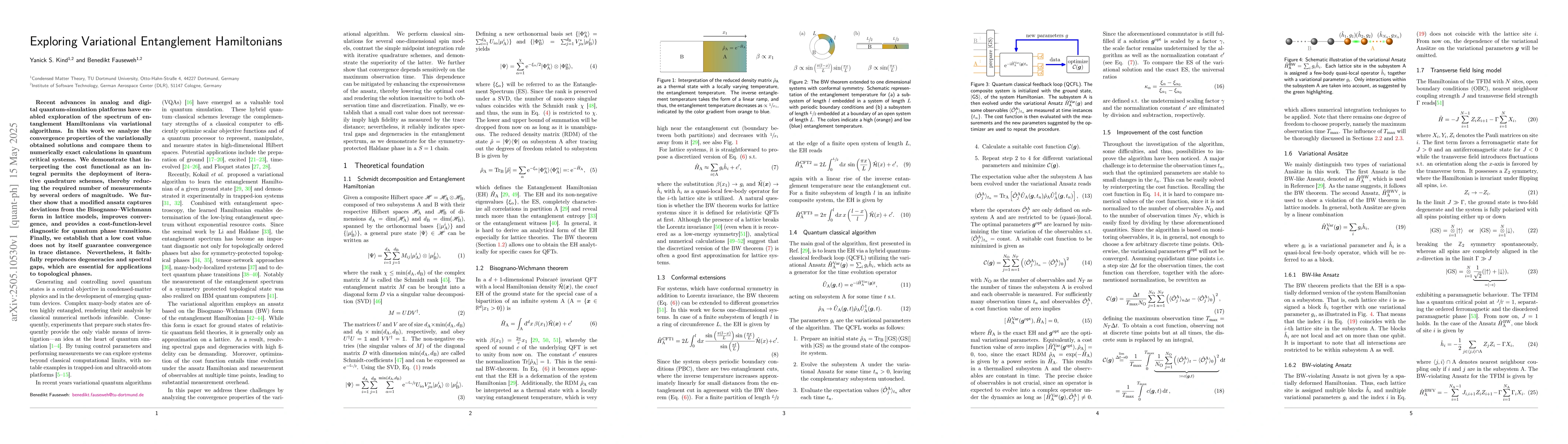 Thumbnail for Exploring Variational Entanglement Hamiltonians