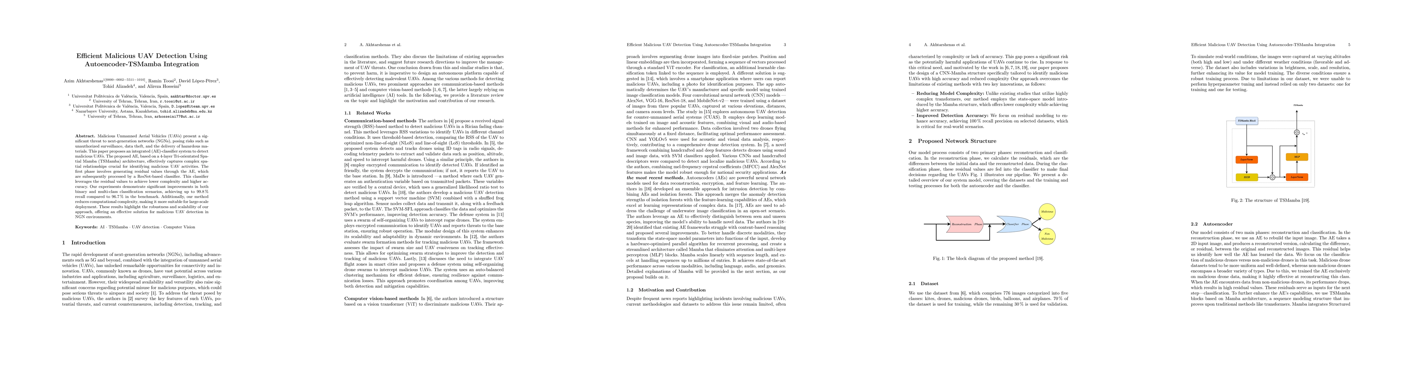 Thumbnail for Efficient Malicious UAV Detection Using Autoencoder-TSMamba Integration