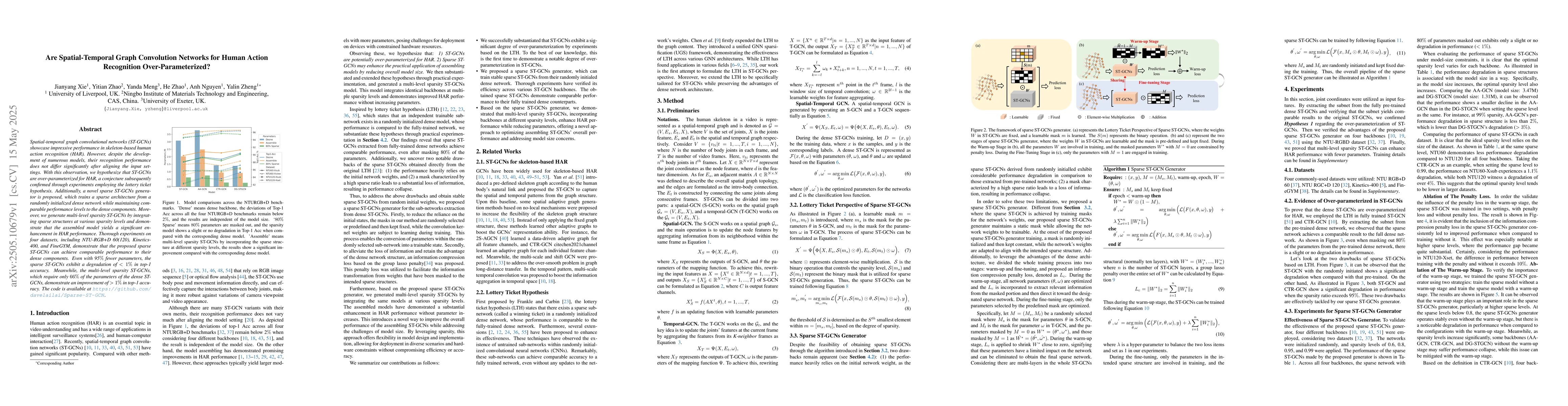 Thumbnail for Are Spatial-Temporal Graph Convolution Networks for Human Action
  Recognition Over-Parameterized?