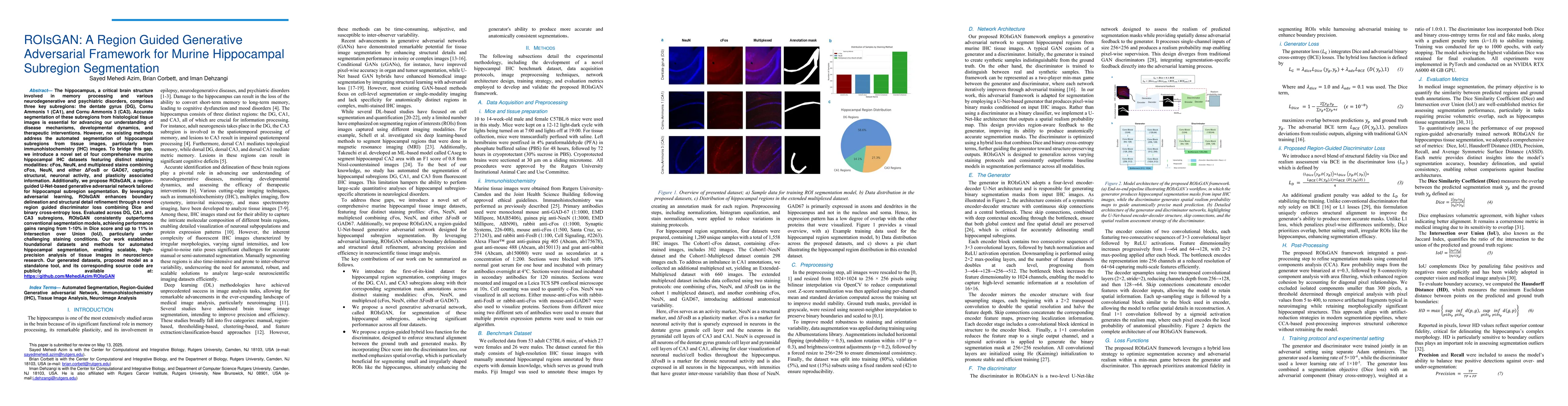Thumbnail for ROIsGAN: A Region Guided Generative Adversarial Framework for Murine
  Hippocampal Subregion Segmentation