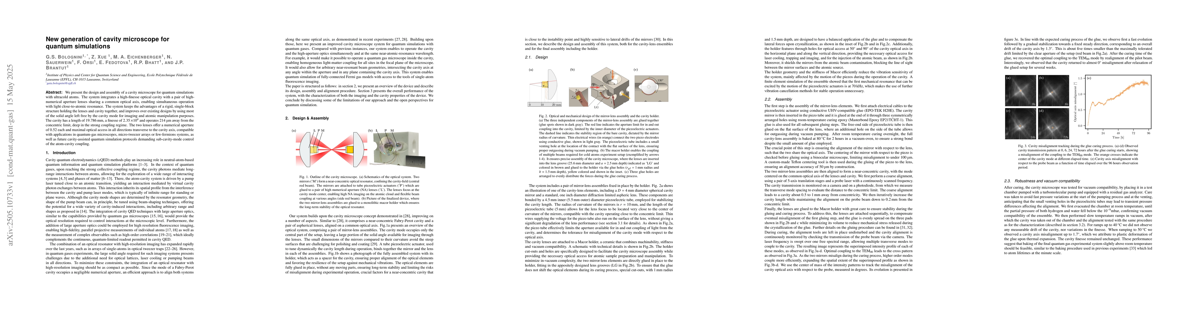 Thumbnail for New generation of cavity microscope for quantum simulations