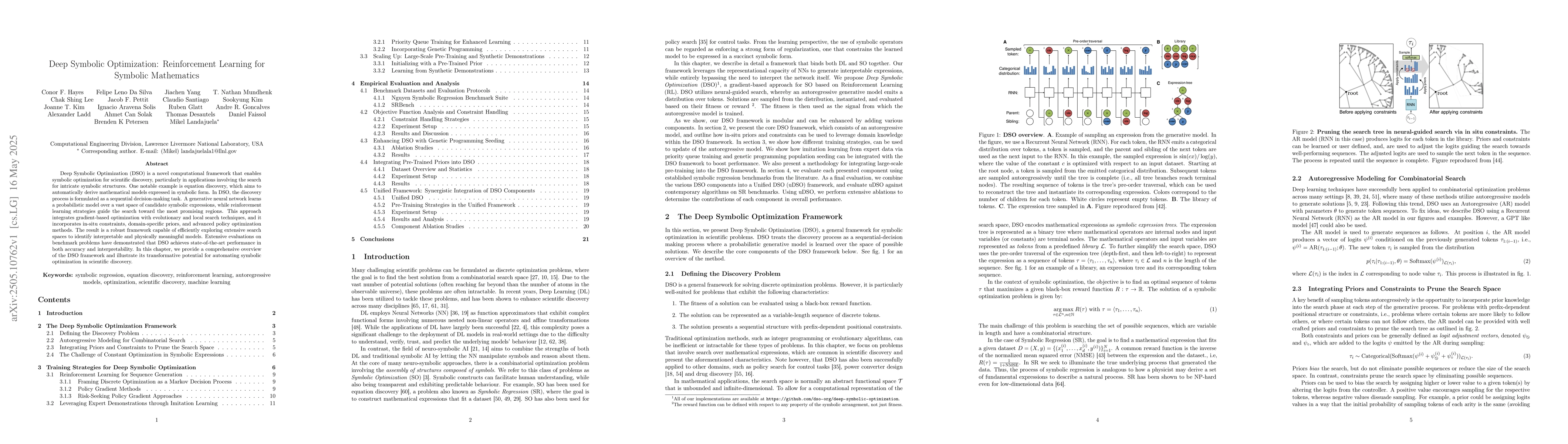 Thumbnail for Deep Symbolic Optimization: Reinforcement Learning for Symbolic
  Mathematics