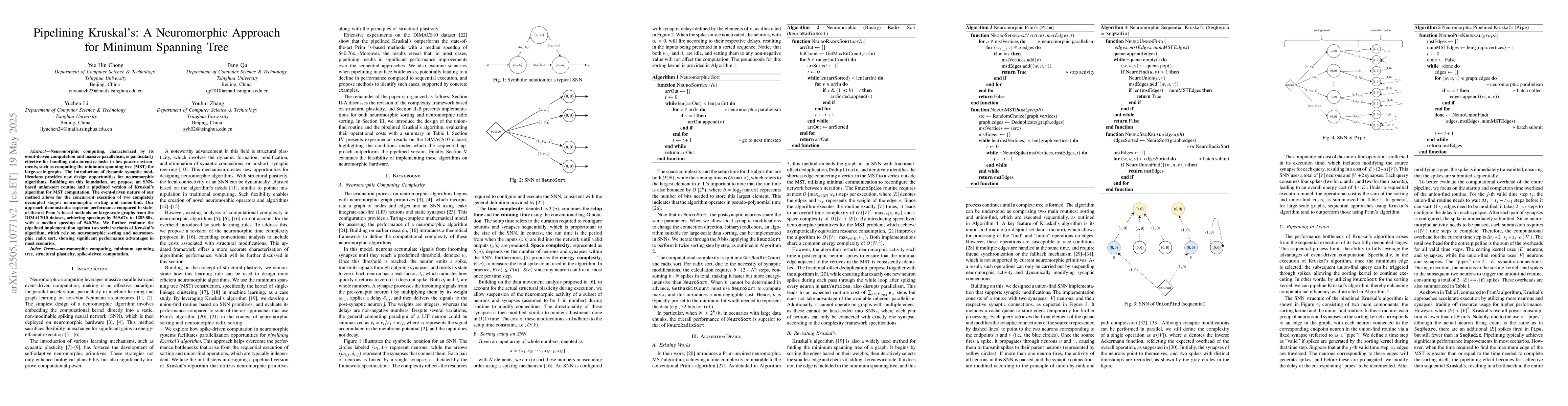 Thumbnail for Pipelining Kruskal's: A Neuromorphic Approach for Minimum Spanning Tree