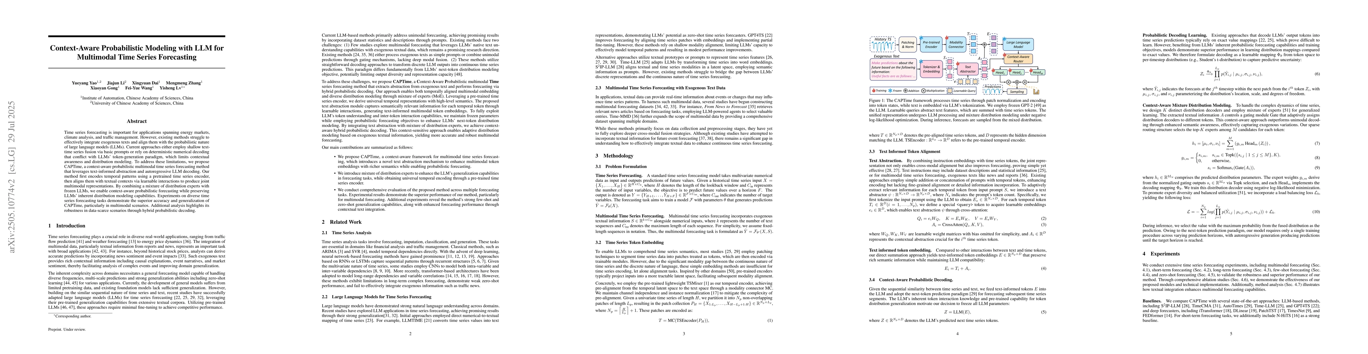 Thumbnail for Context-Aware Probabilistic Modeling with LLM for Multimodal Time Series
  Forecasting