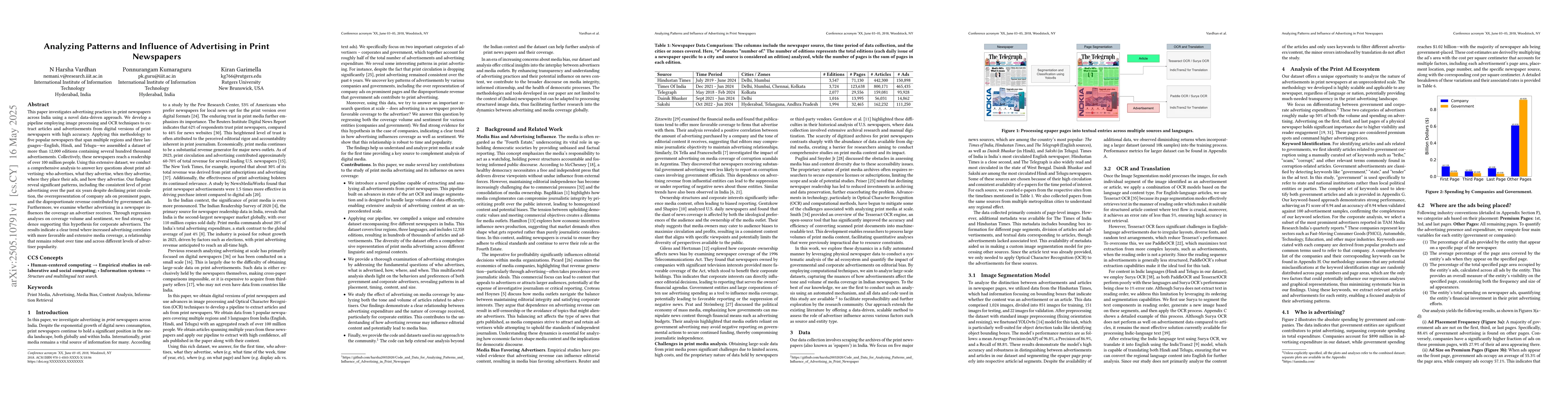 Thumbnail for Analyzing Patterns and Influence of Advertising in Print Newspapers