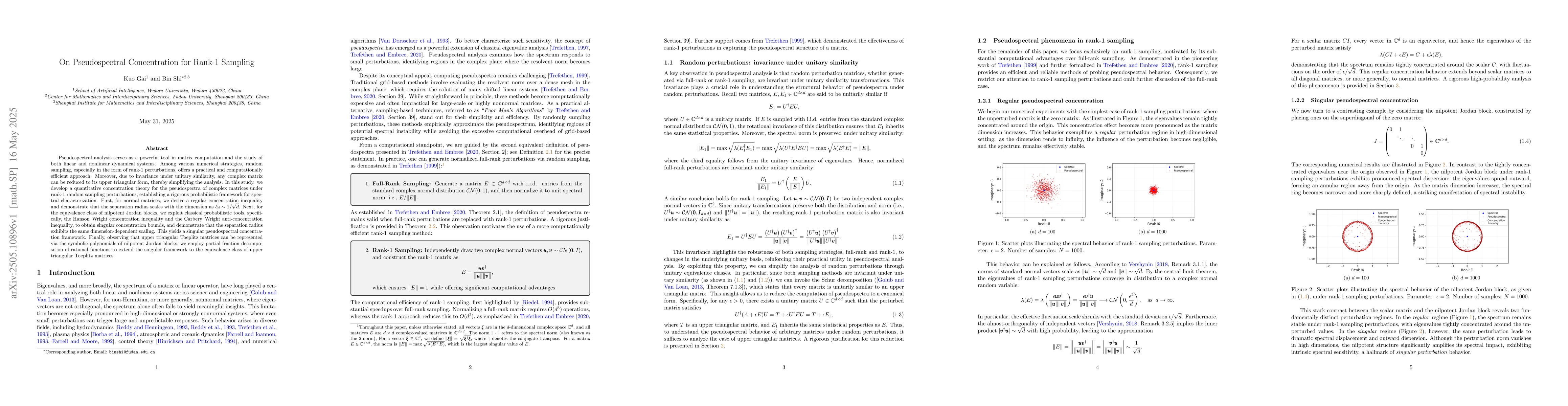 Thumbnail for On Pseudospectral Concentration for Rank-1 Sampling