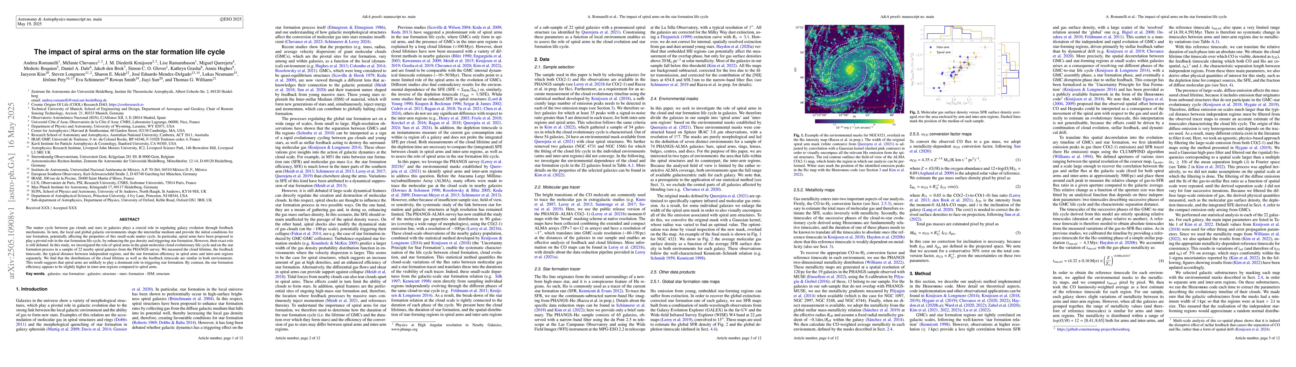 Thumbnail for The impact of spiral arms on the star formation life cycle