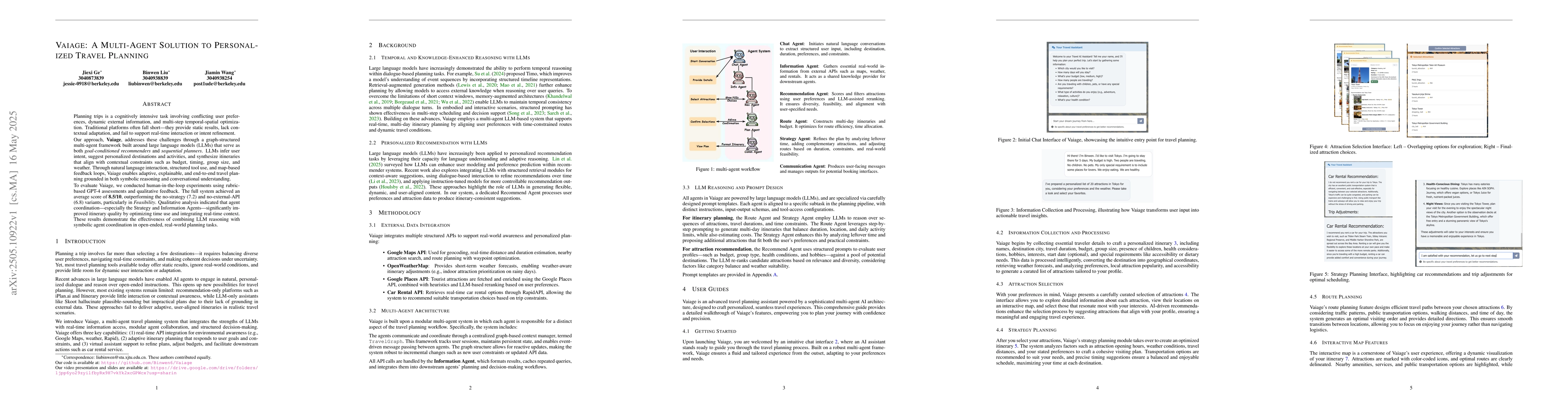 Thumbnail for Vaiage: A Multi-Agent Solution to Personalized Travel Planning