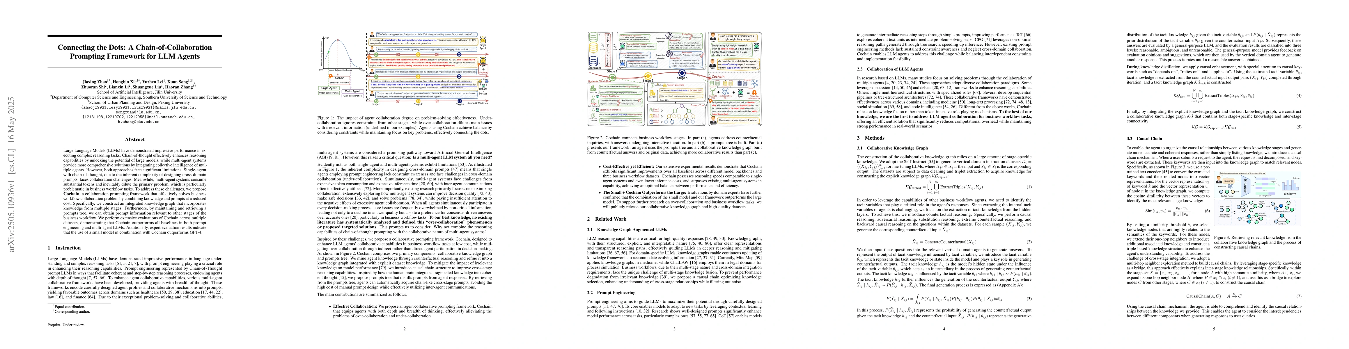 Thumbnail for Connecting the Dots: A Chain-of-Collaboration Prompting Framework for
  LLM Agents