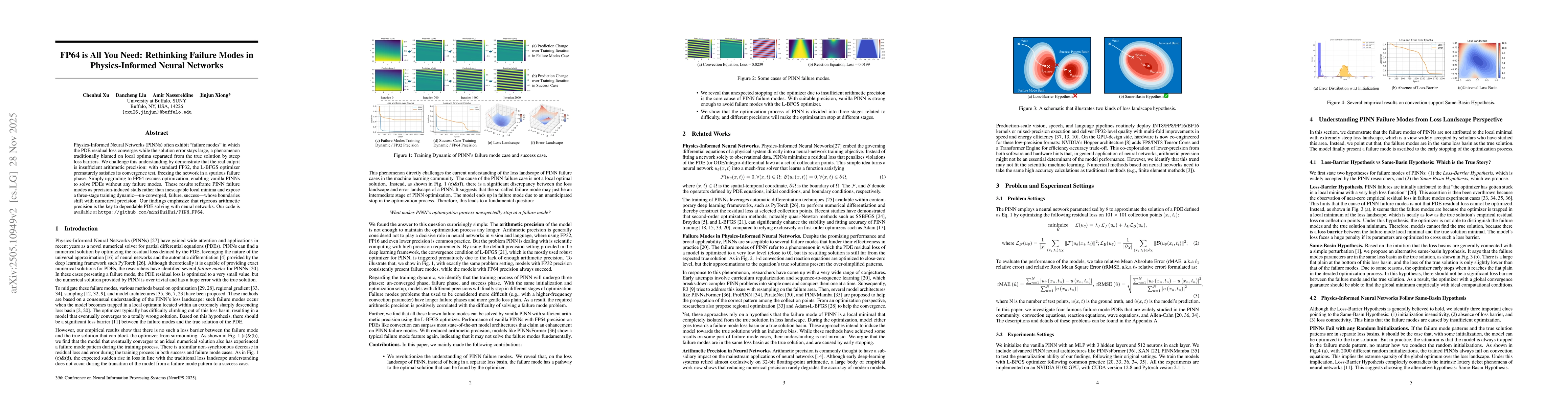 Thumbnail for FP64 is All You Need: Rethinking Failure Modes in Physics-Informed Neural Networks
