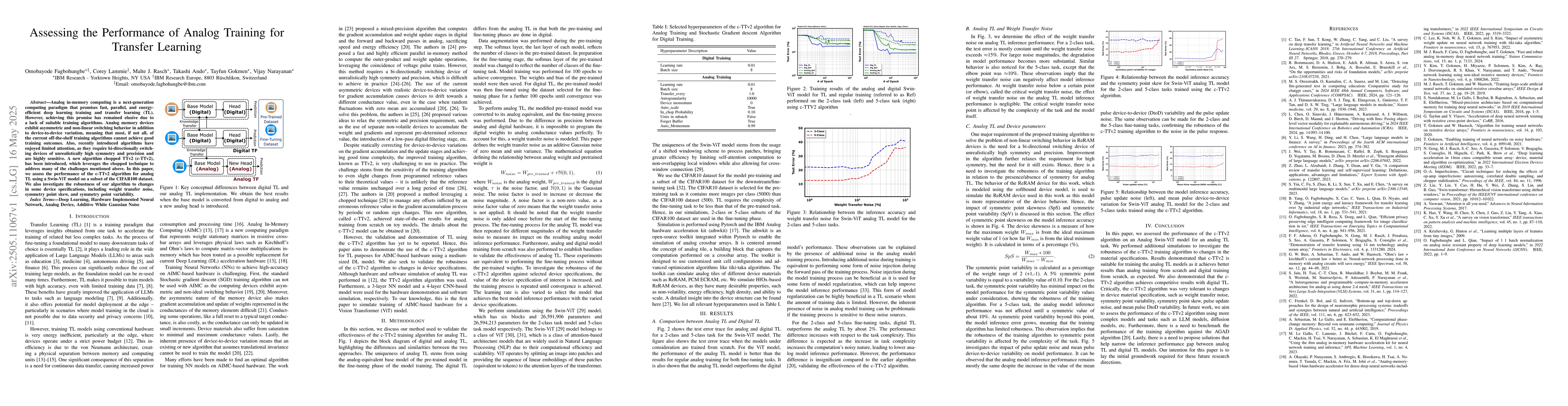 Thumbnail for Assessing the Performance of Analog Training for Transfer Learning