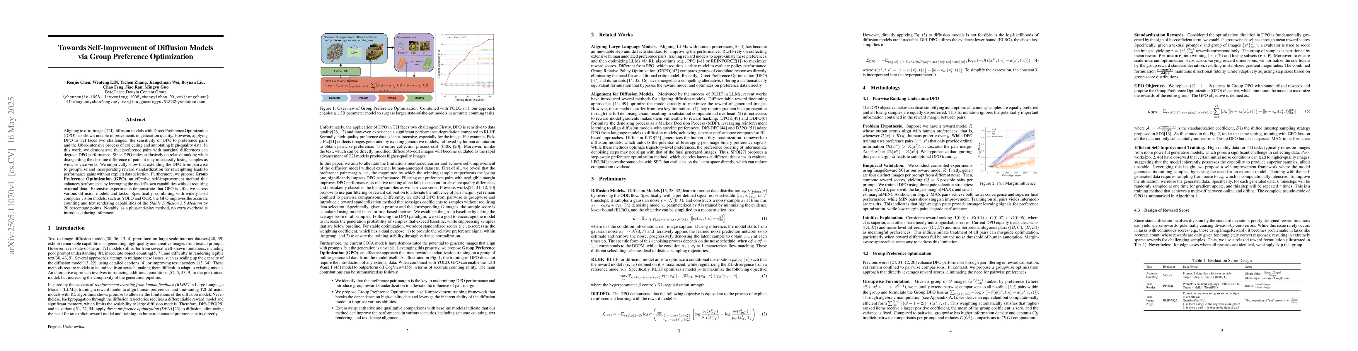 Thumbnail for Towards Self-Improvement of Diffusion Models via Group Preference
  Optimization
