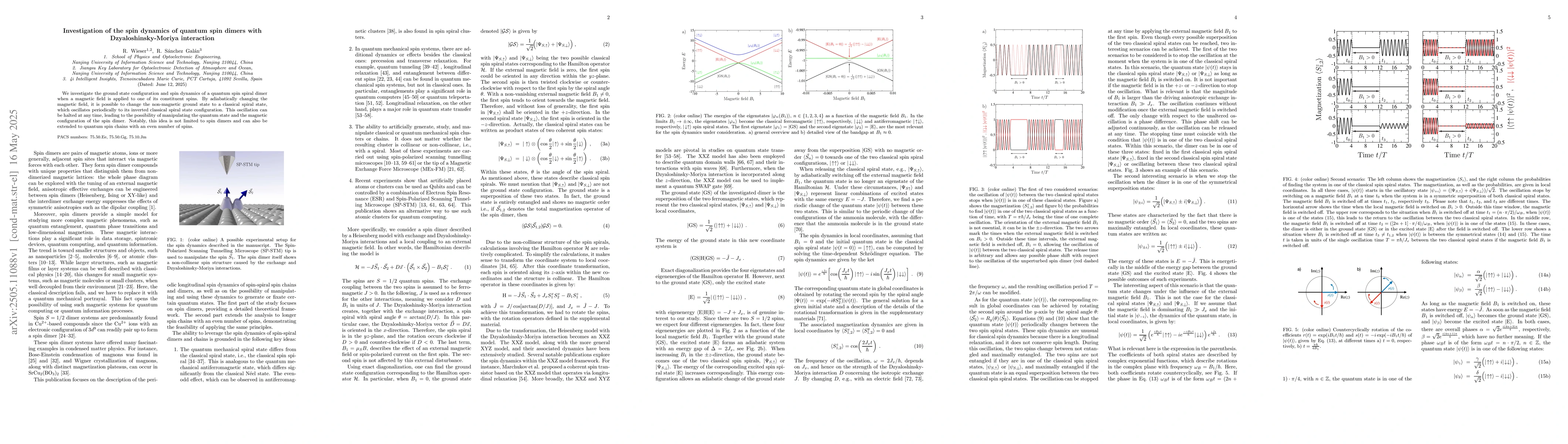 Thumbnail for Investigation of the spin dynamics of quantum spin dimers with
  Dzyaloshinsky-Moriya interaction